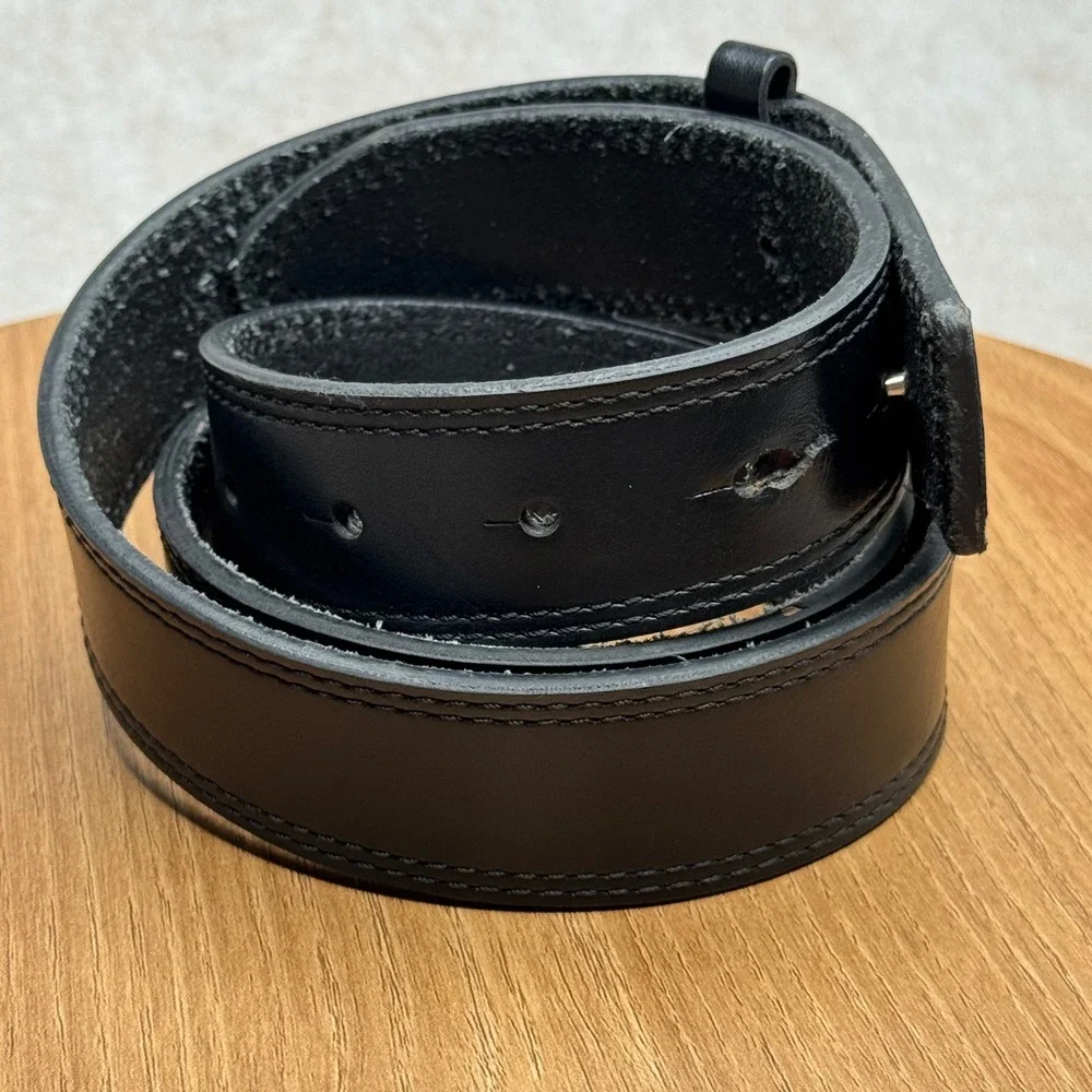 Dickies‎ Black Leather Belt Work Utility Adjustable Leather Buckle Size M 34-36